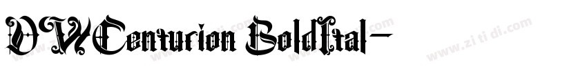 DWCenturion BoldItal字体转换